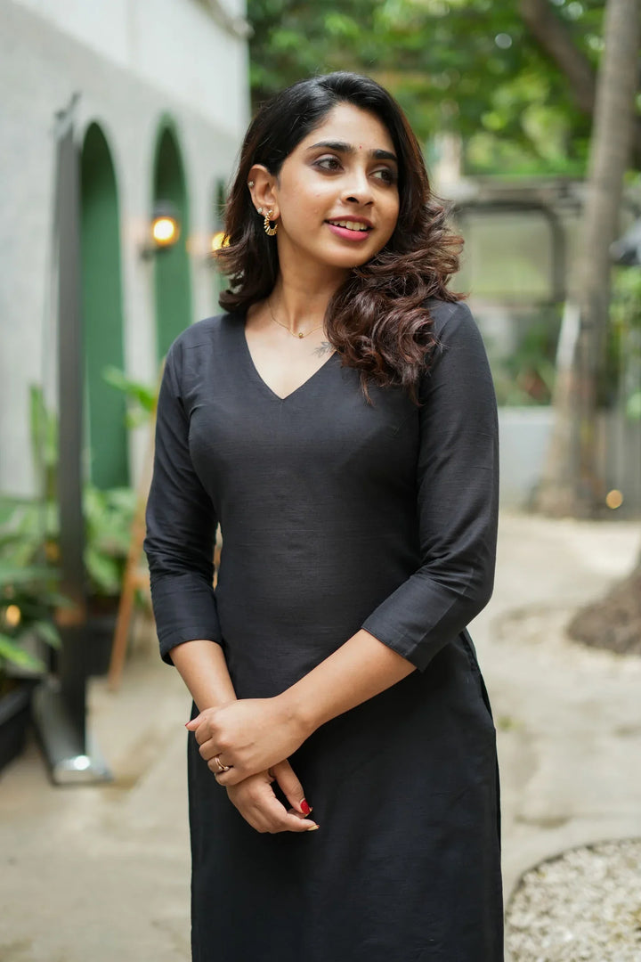 Diya Black Co Ord Set (Set of 2) | Made To Order