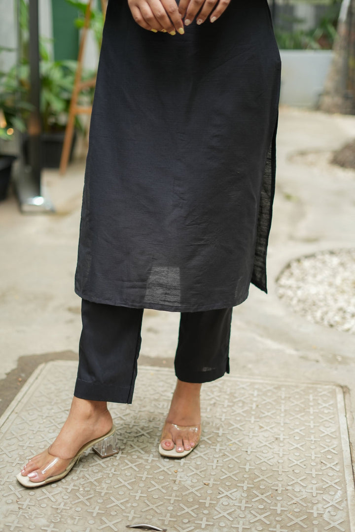 Diya Black Co Ord Set (Set of 2)| Made to Order | SHOBITAM