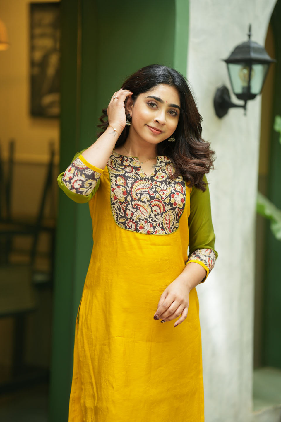Samriddhi Yellow Kurti (Set of 2) | SHOBITAM