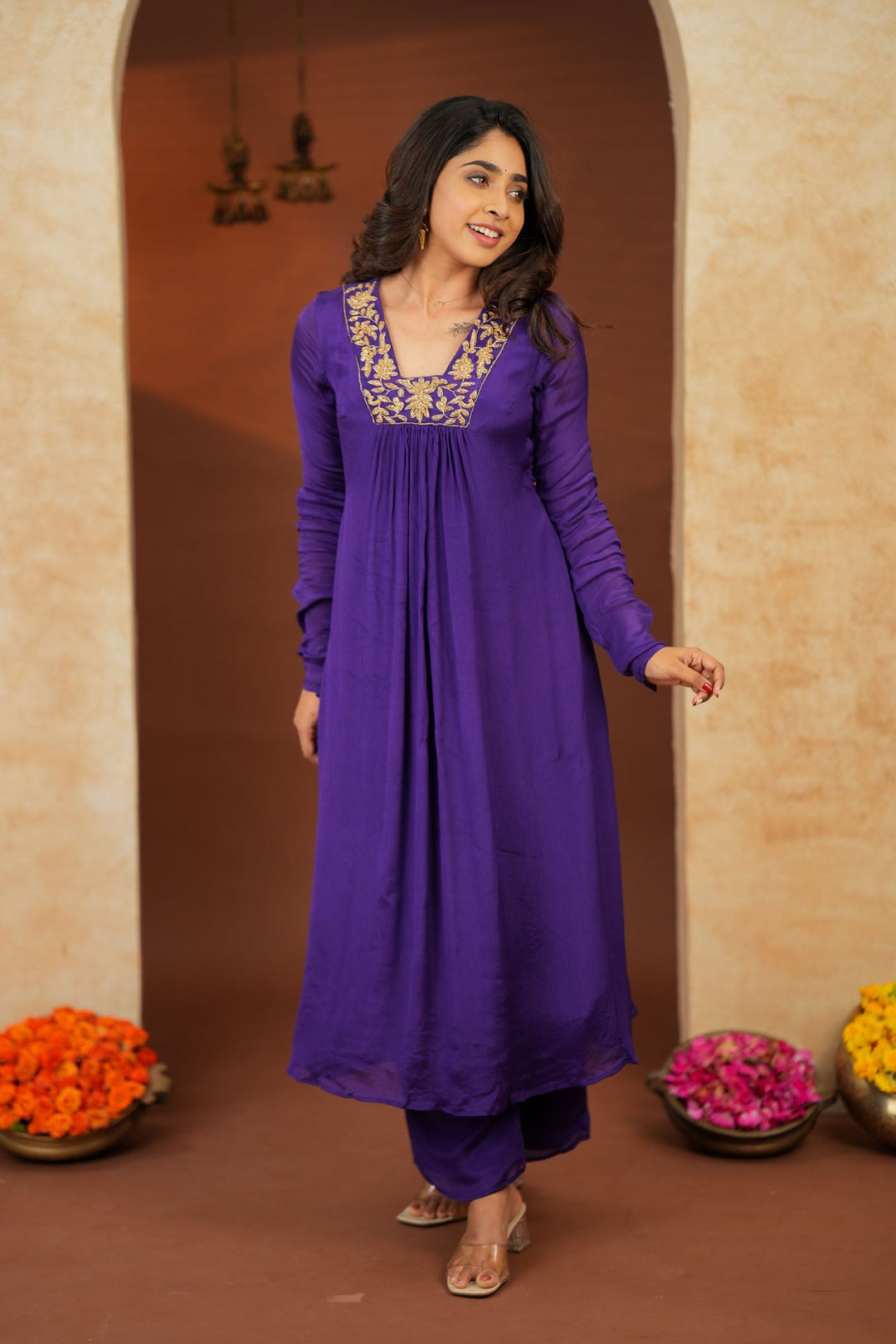 Kiara Purple Kurta Set (Set of 2)   | Made to Order | SHOBITAM