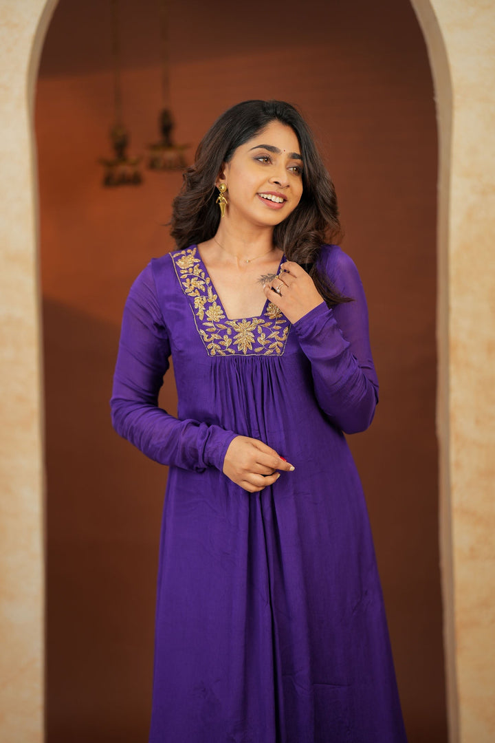 Kiara Purple Kurta Set (Set of 2)   | Made to Order | SHOBITAM