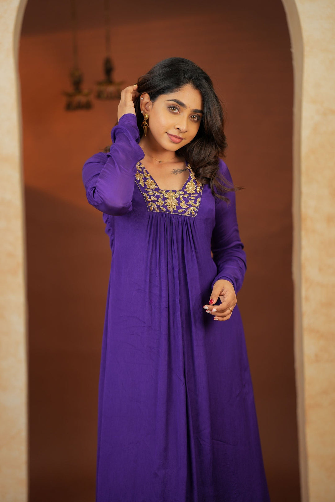 Kiara Purple Kurta Set (Set of 2)   | Made to Order | SHOBITAM