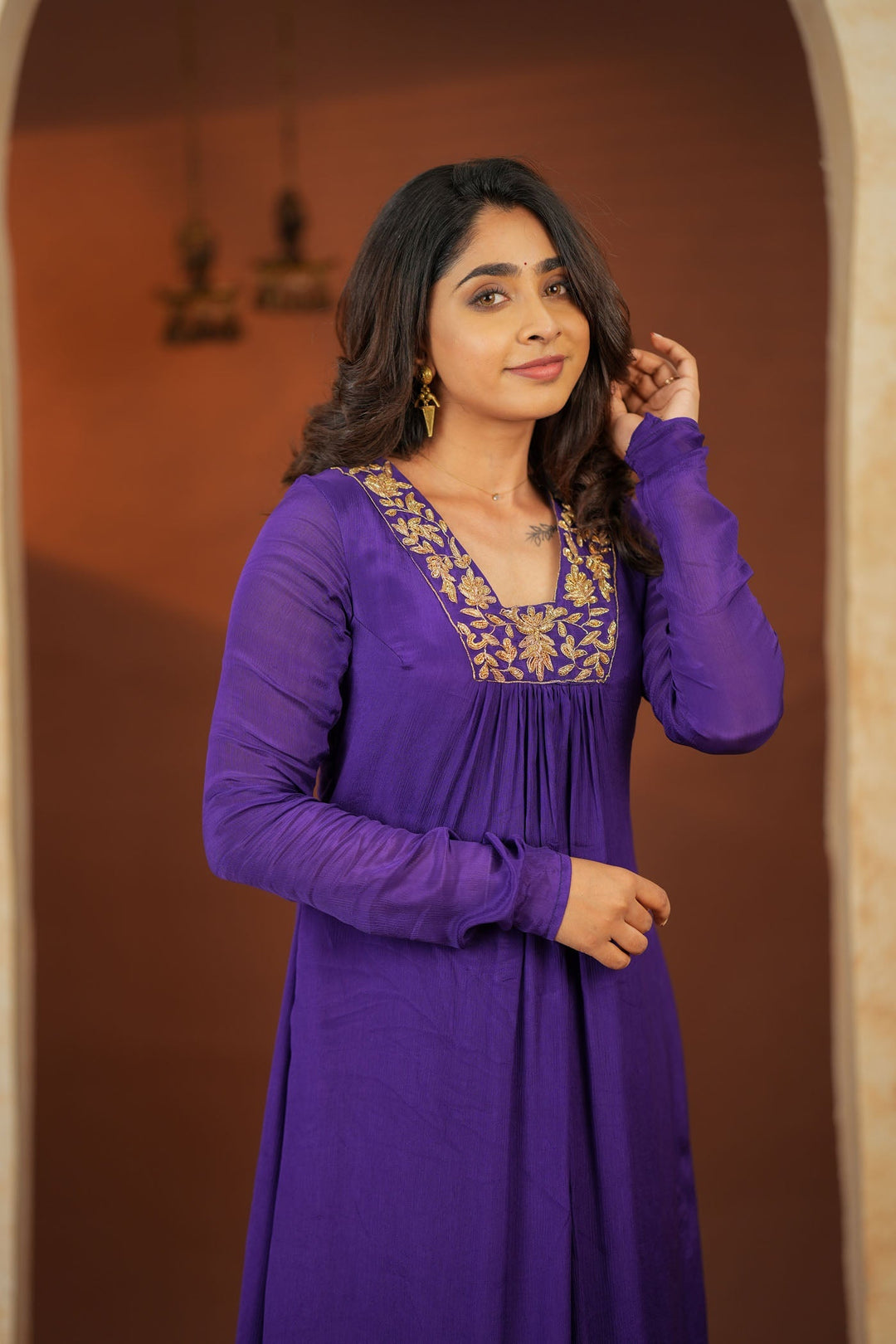 Kiara Purple Kurta Set (Set of 2)   | Made to Order | SHOBITAM