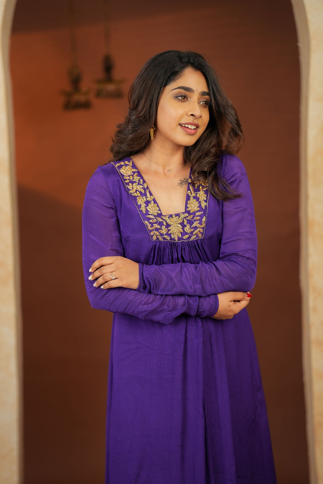 Kiara Purple Kurta Set (Set of 2)   | Made to Order | SHOBITAM