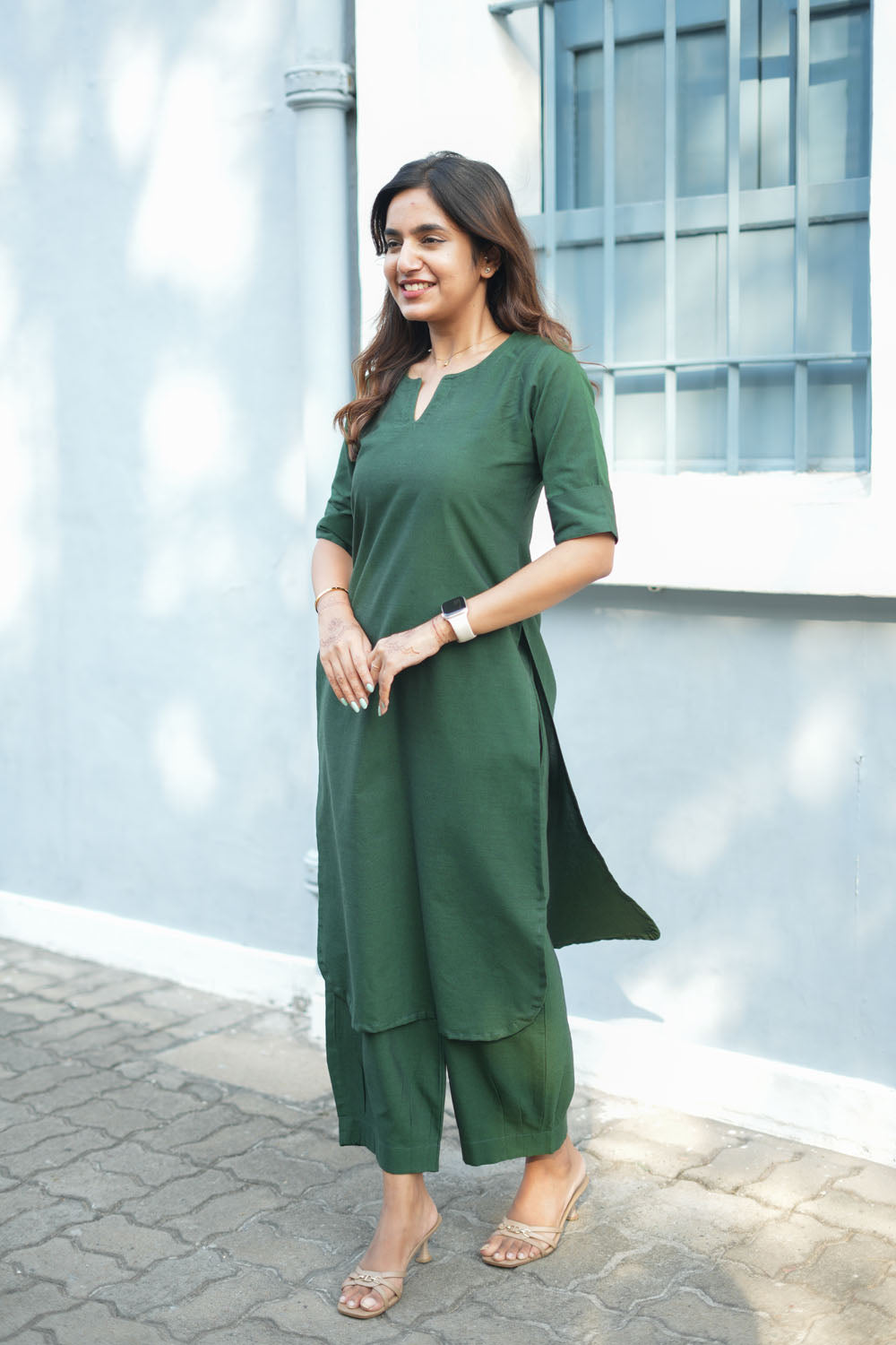 Suji Dark Green Co - Ords ( Set of 2 ) | SHOBITAM