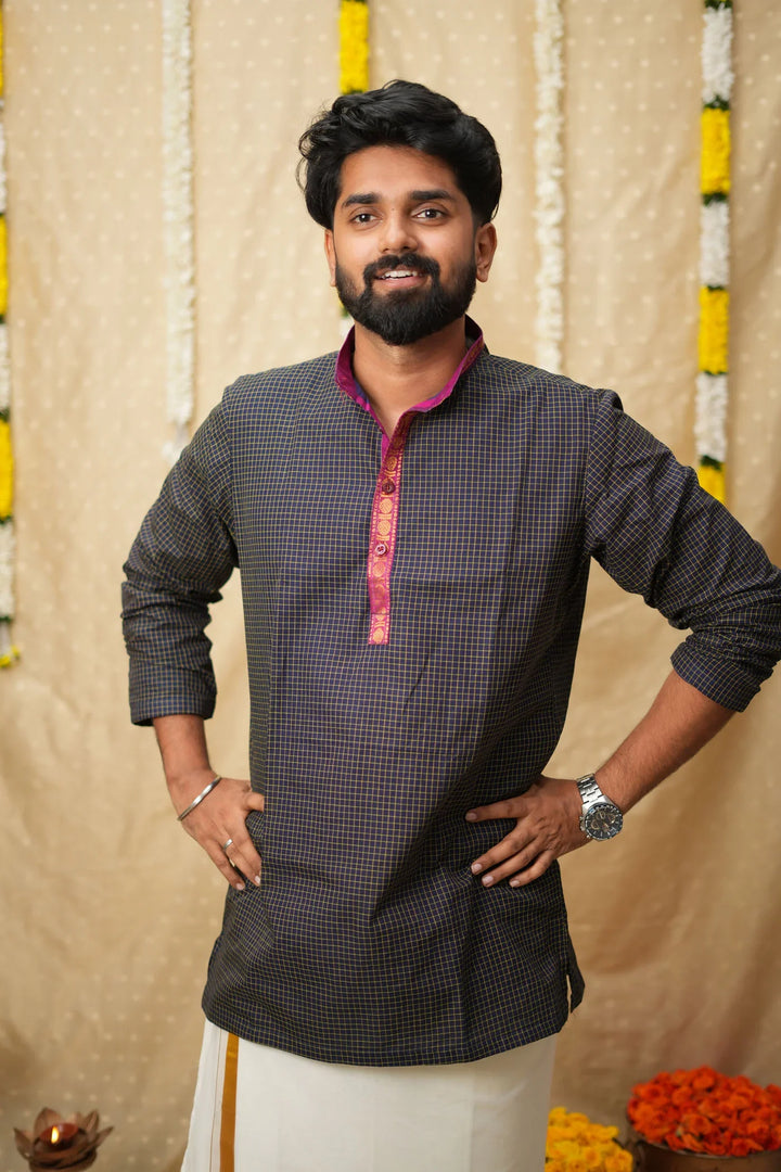 Senthanamuthan Navy Shirt | Made To Order