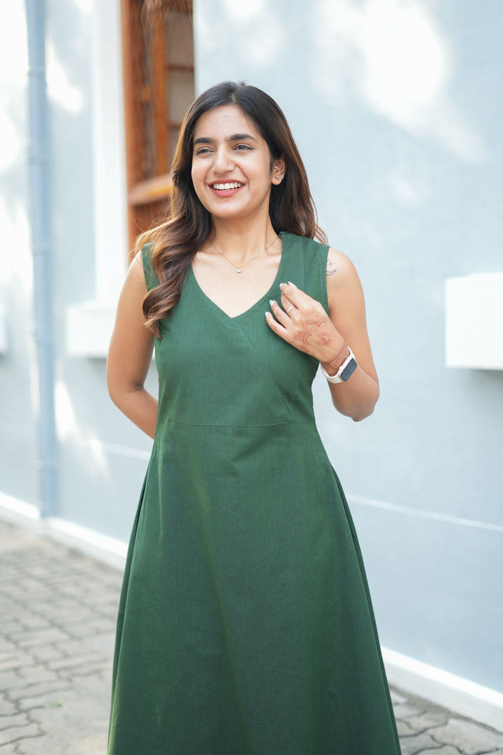 Thaanya Dark Green Co - Ords ( Set of 2 ) | SHOBITAM
