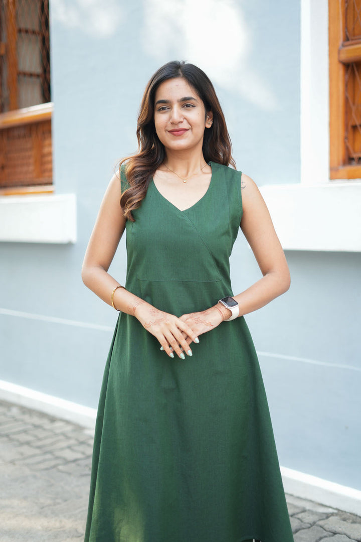 Thaanya Dark Green Co - Ords ( Set of 2 ) | SHOBITAM
