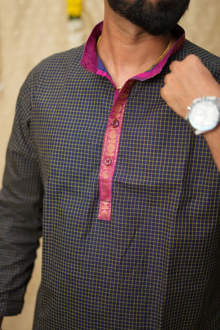 Senthanamuthan Navy Shirt | Made To Order