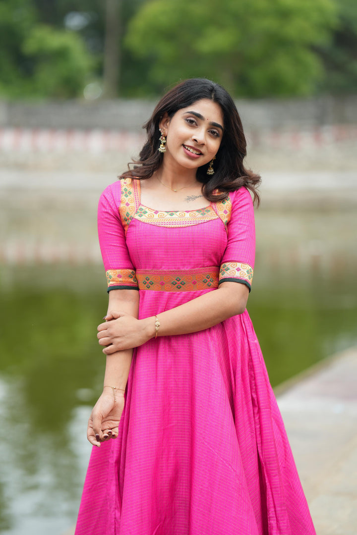 Narmada Rust with Green Kurti | Made To Order