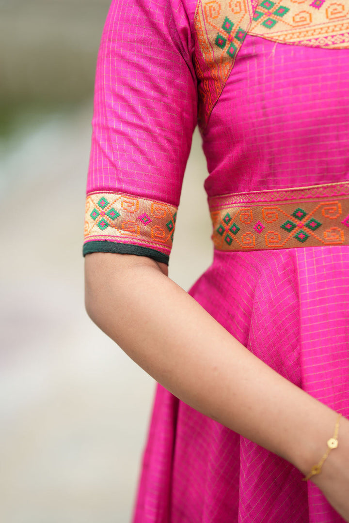 Vaishali Pink maxi Dress | Made to Order | SHOBITAM