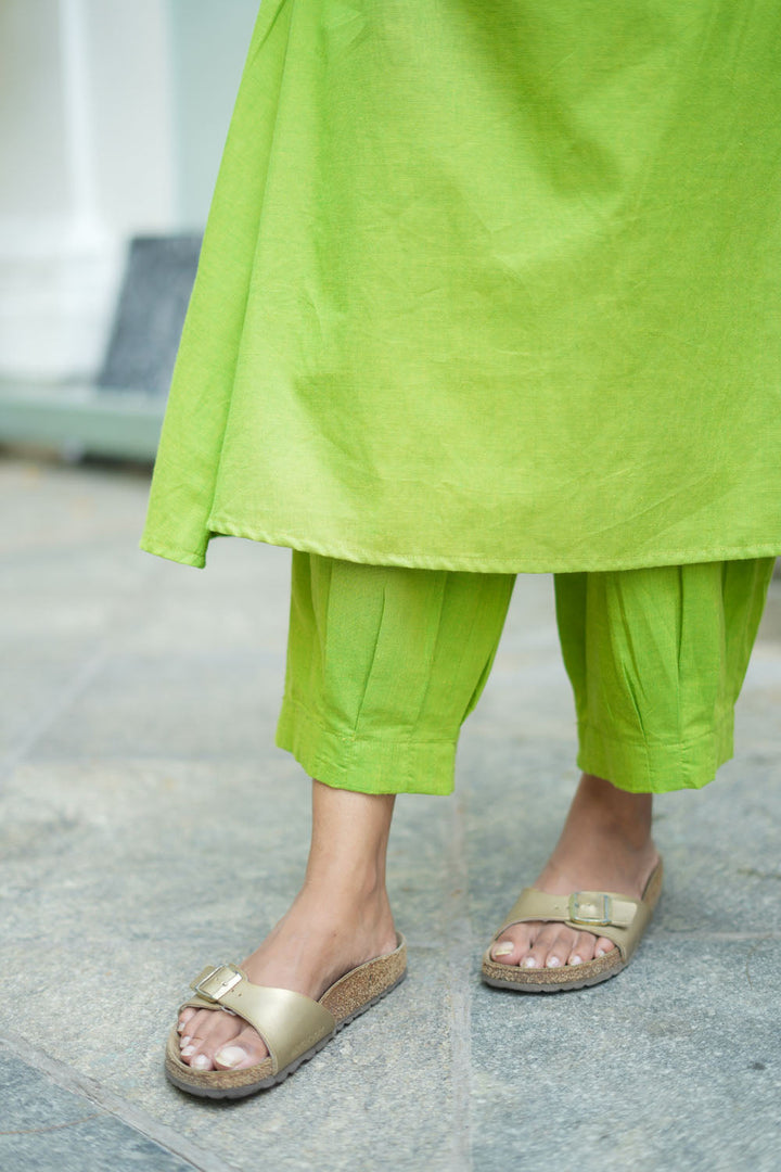 Oviya Lemon Green Co - Ords ( Set of 2 ) | SHOBITAM