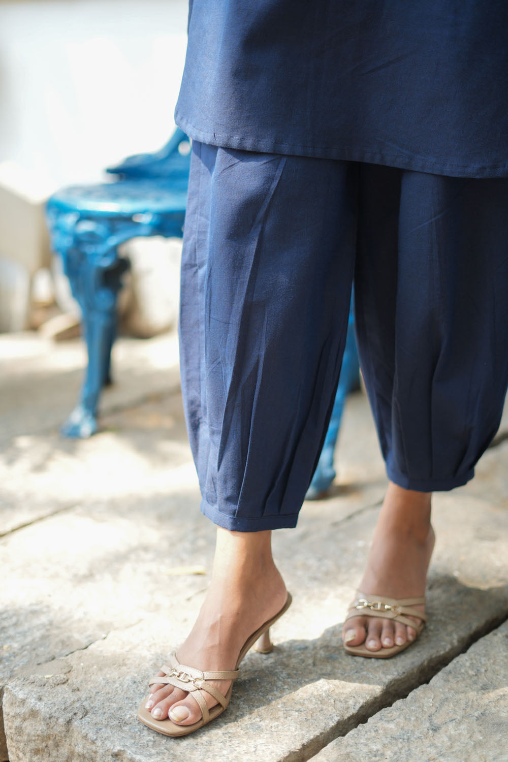 Malina Navy Blue Co - Ords ( Set of 2) | SHOBITAM
