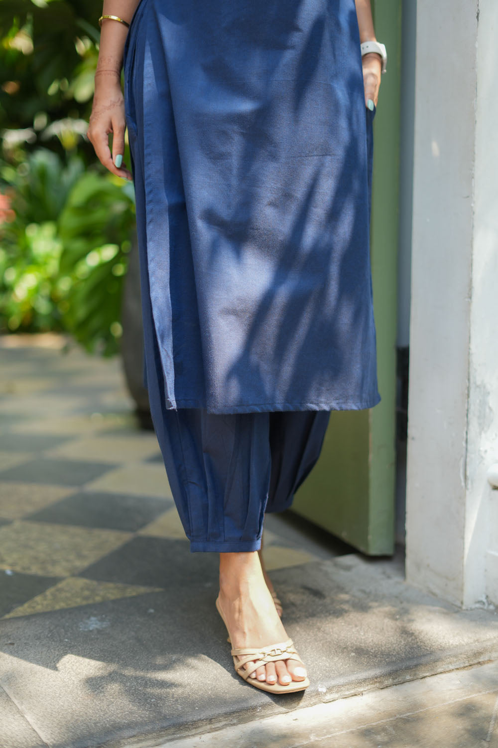 Keerthana Navy Blue Co - Ords ( Set of 2 ) | SHOBITAM
