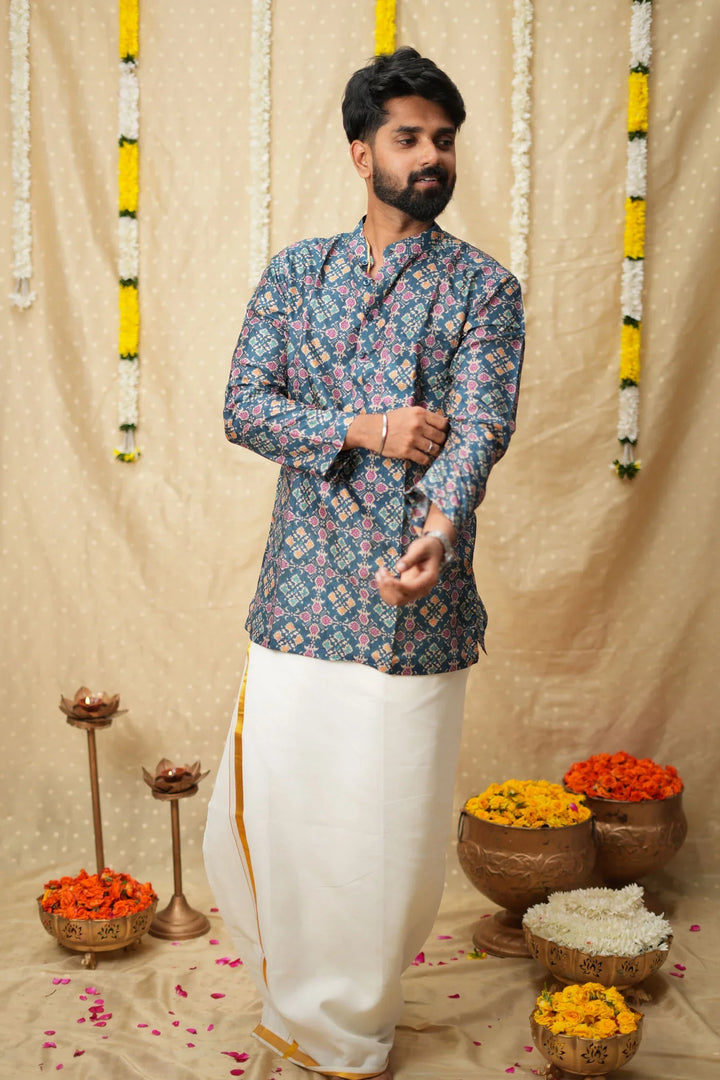 Irumporai Blue Shirt | Made To Order