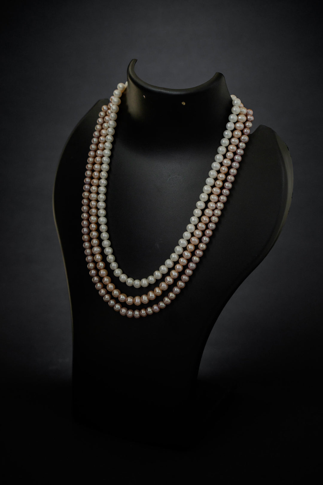 Layered White & Pink Pearl Necklace