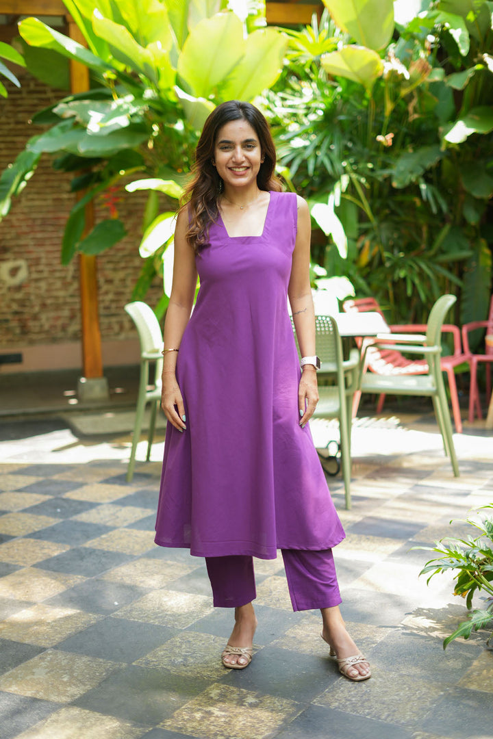 Joshika Violet Co - Ords ( Set of 2 ) | SHOBITAM