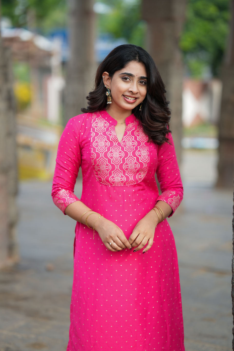 Pravya Pink Kurti Set (Set of 2) | Made to Order | SHOBITAM
