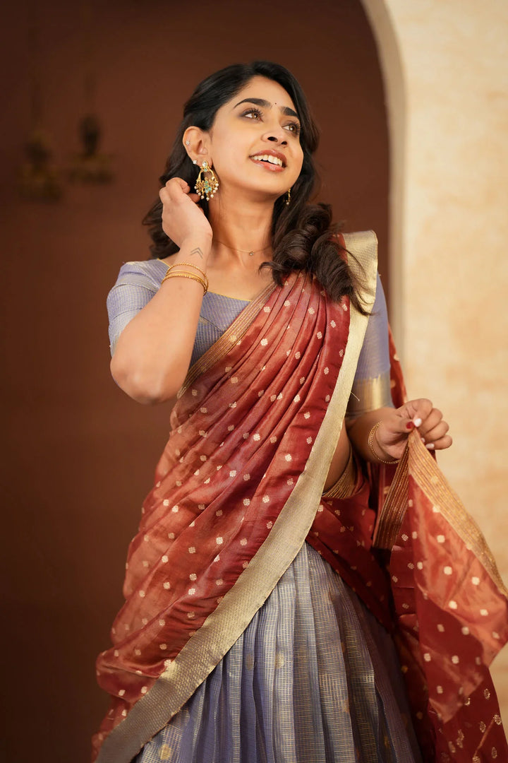 Gargi Lavender Half Saree (Set of 3) | Made To Order