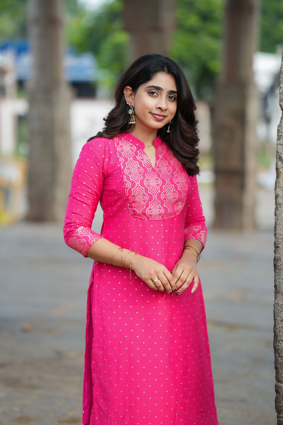 Pravya Pink Kurti Set (Set of 2) | Made to Order | SHOBITAM