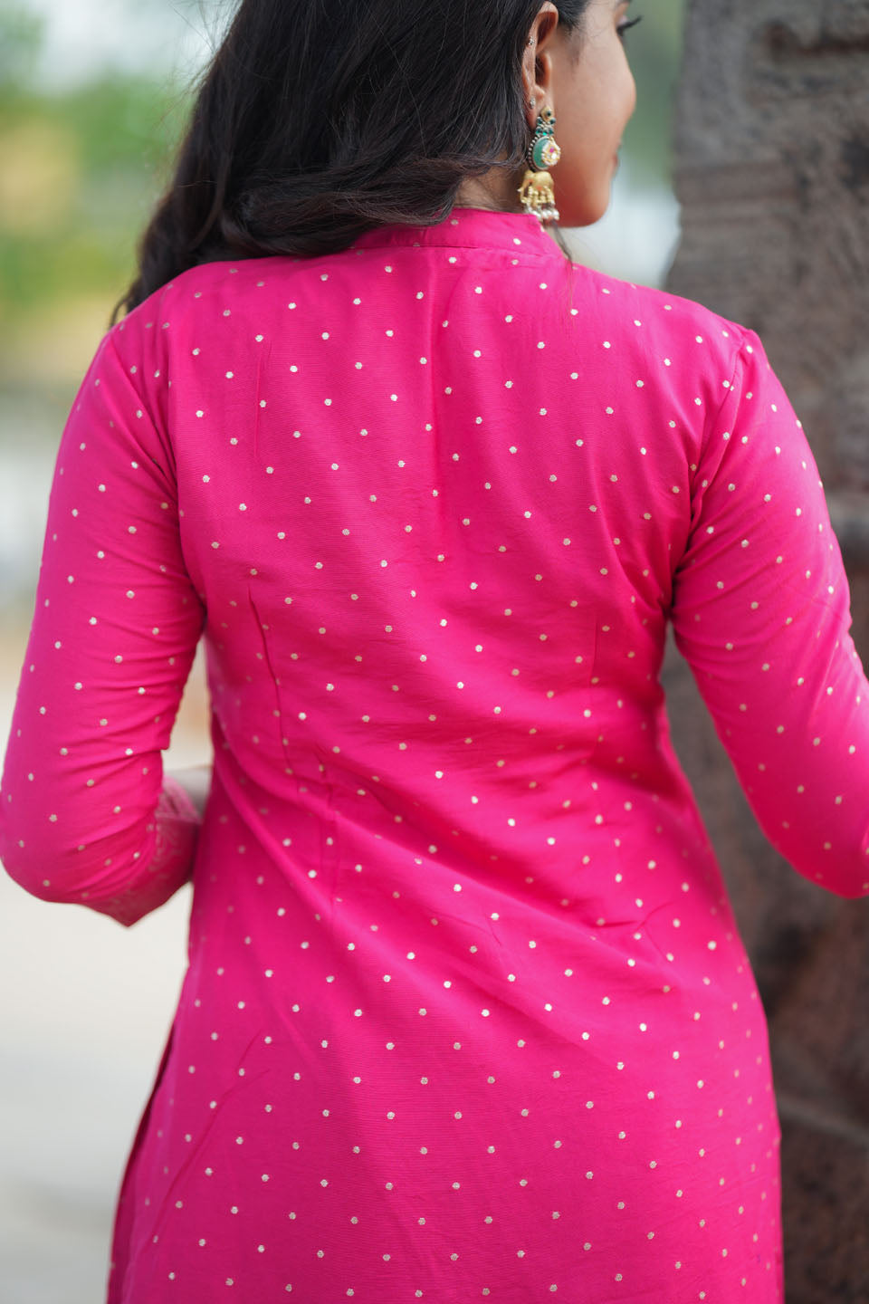 Pravya Pink Kurti Set (Set of 2) | Made to Order | SHOBITAM
