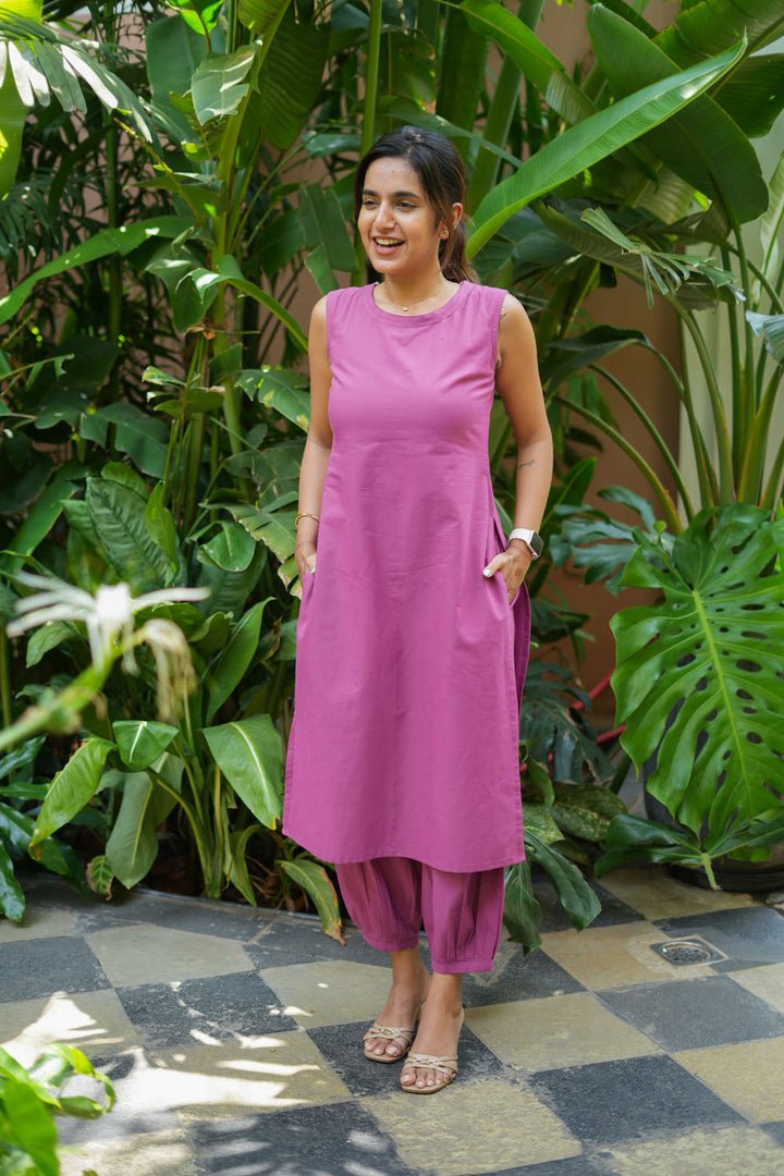 Aruna Orchid Pink Co - Ords ( Set of 2) | SHOBITAM