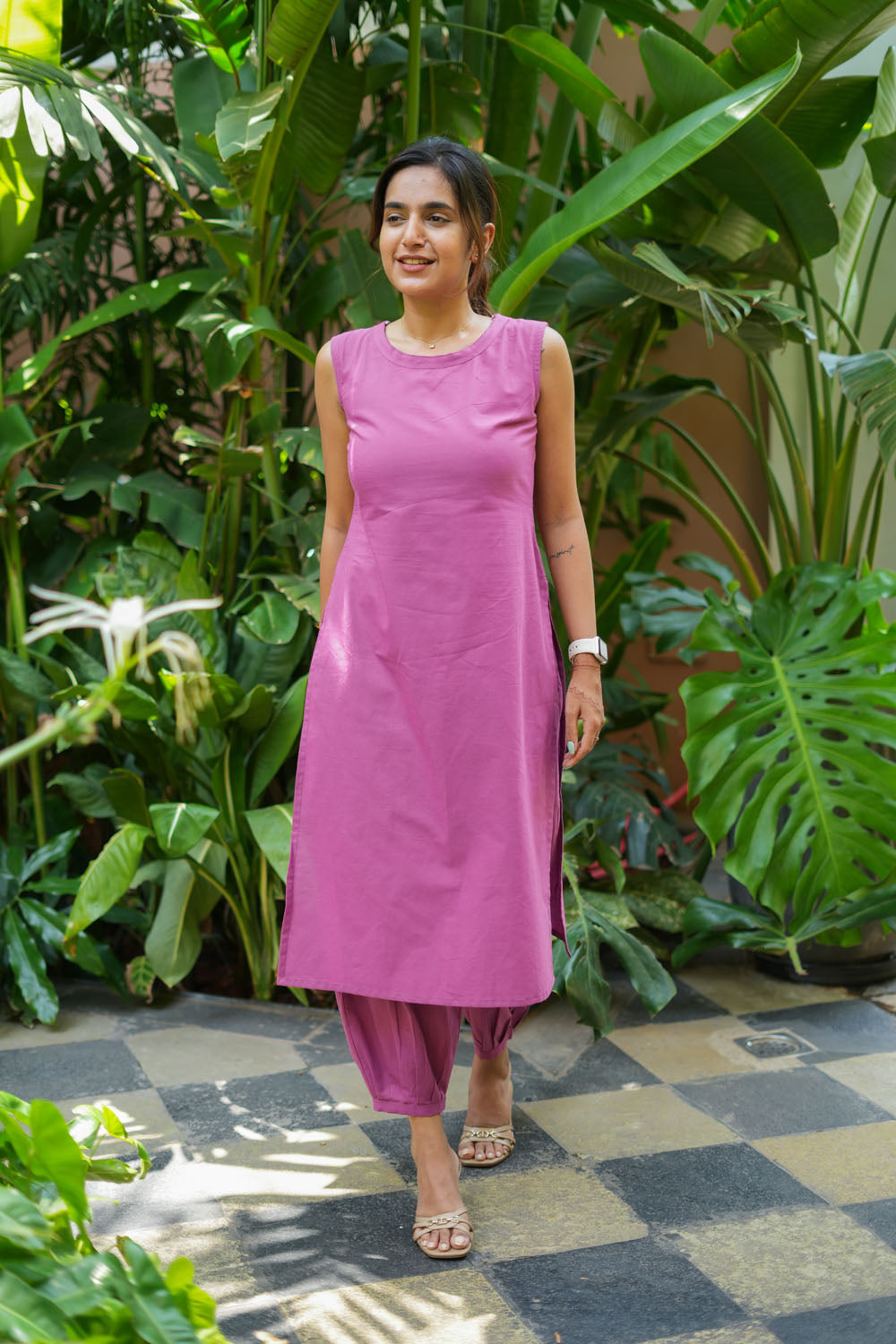 Aruna Orchid Pink Co - Ords ( Set of 2) | SHOBITAM