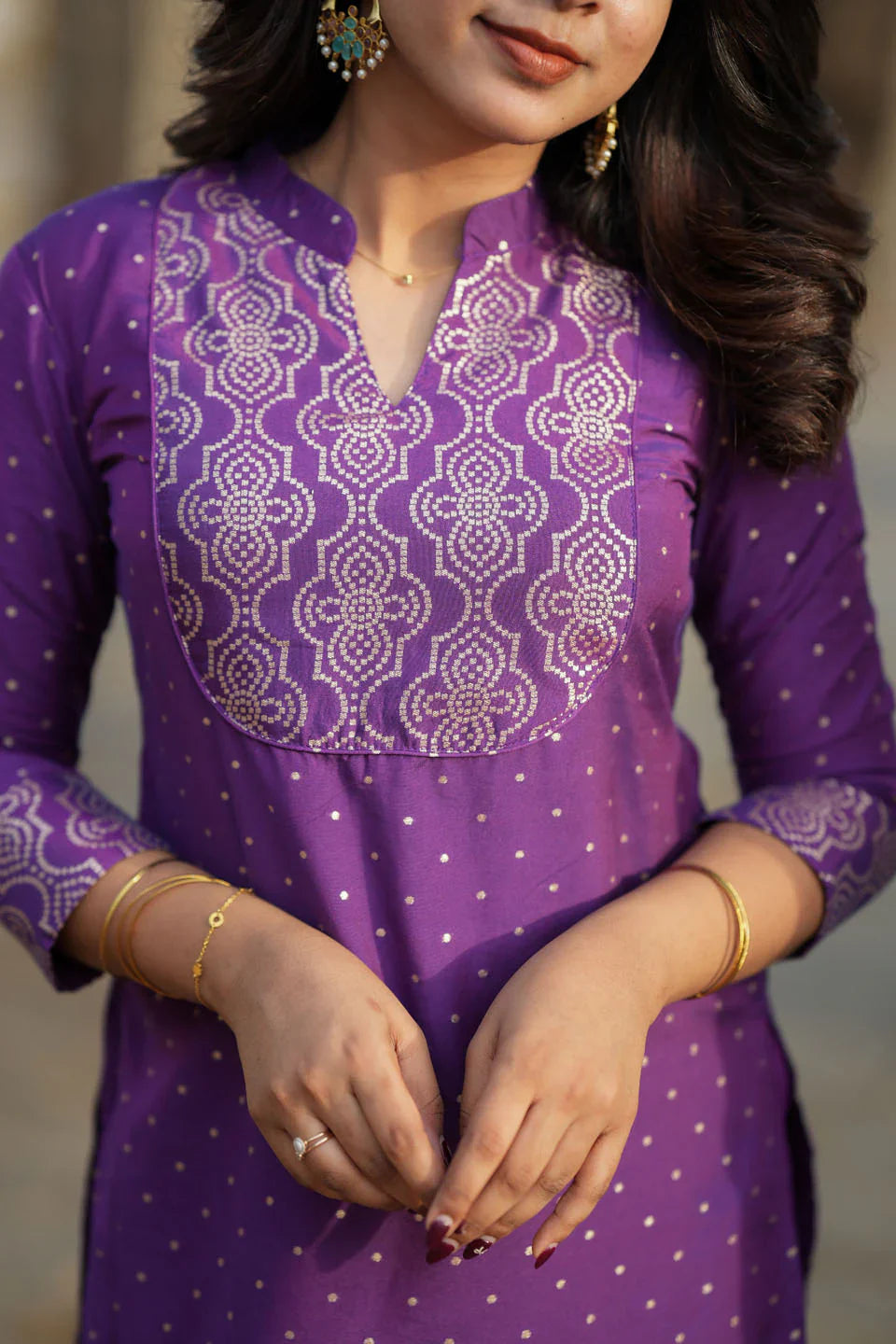 Pravya Wine Kurti Set (Set of 2) | Made To Order