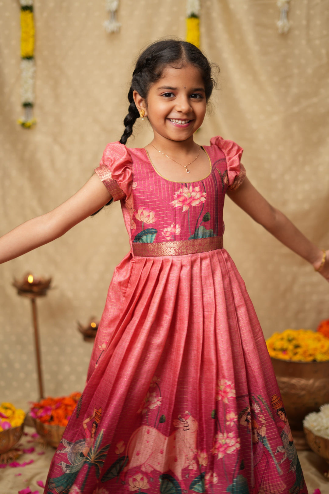 Nikazhya Pink Frock Mini| Made To Order