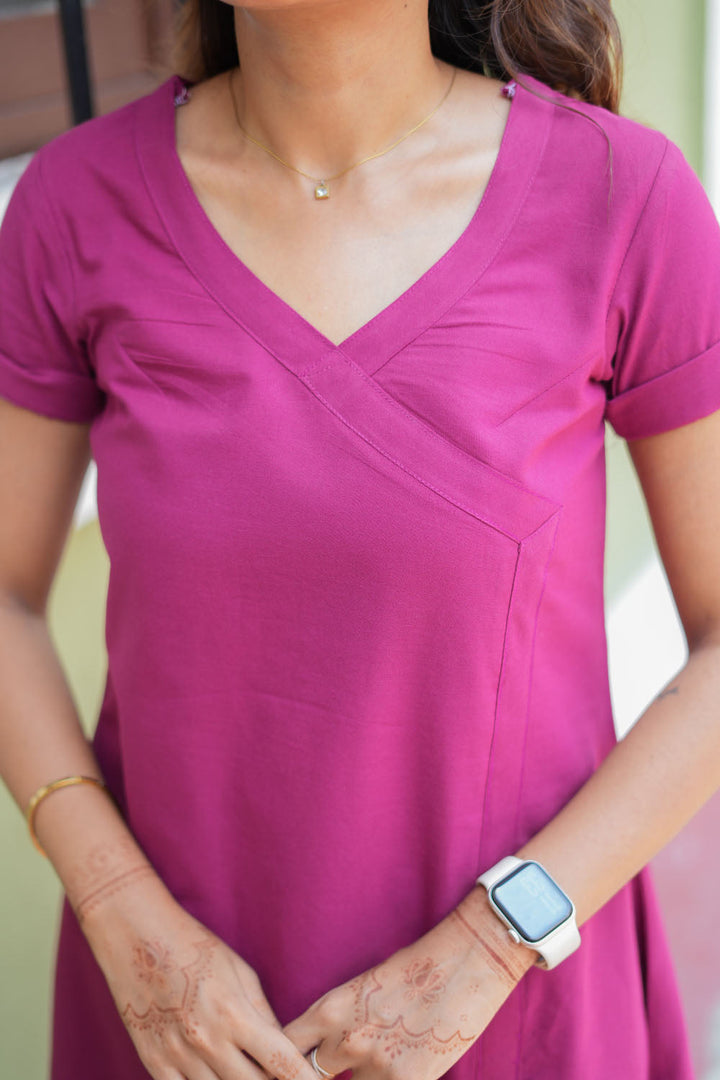 Vahini Deep Magenta Co - Ords ( Set of 2 ) | SHOBITAM