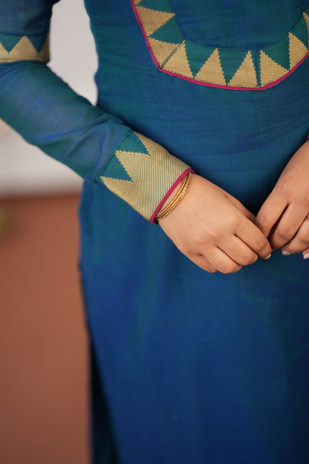 Gautami Teal Kurti Set (Set of 3)   | Made to Order | SHOBITAM