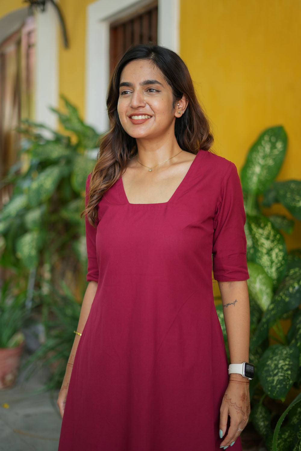 Viha Maroon Co - Ords ( Set of 2 ) | SHOBITAM