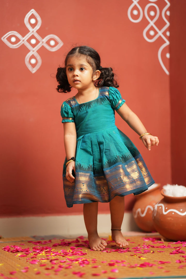 Madhuri blue frock mini | SHOBITAM
