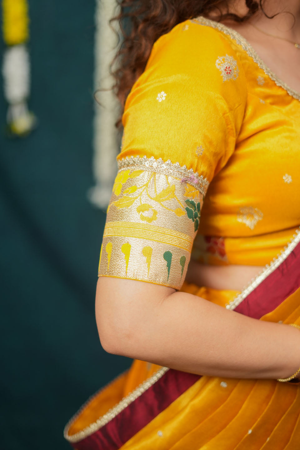Maithiri Yellow Half Saree Set | SHOBITAM