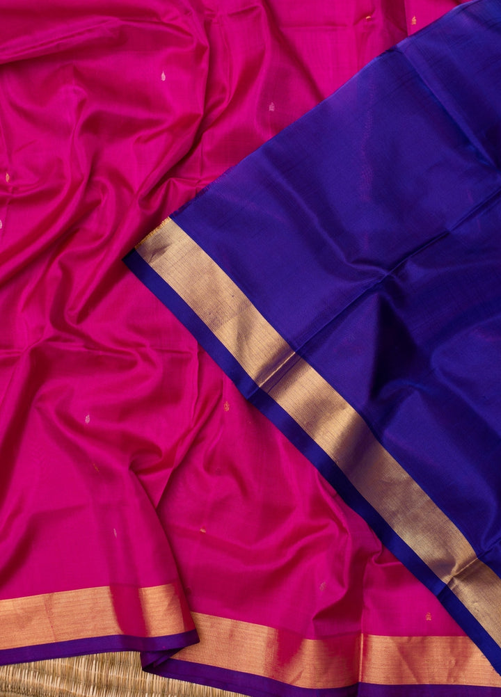 Pink Venkatgiri Silk Jamdhani Saree Madhurima | SILK MARK CERTIFIED | SHOBITAM