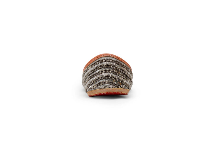 SILVER DUST - Embellished with Silver Beads and Dabka Jutti