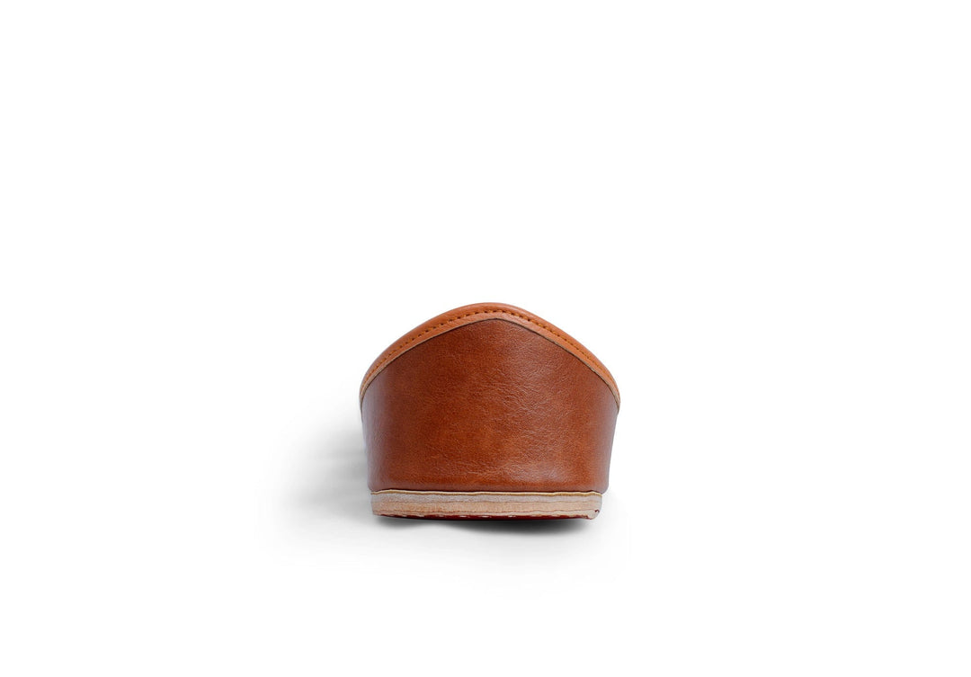 CARAMEL MOCHA - Leather Intricate Hand-Embroidery Jutti