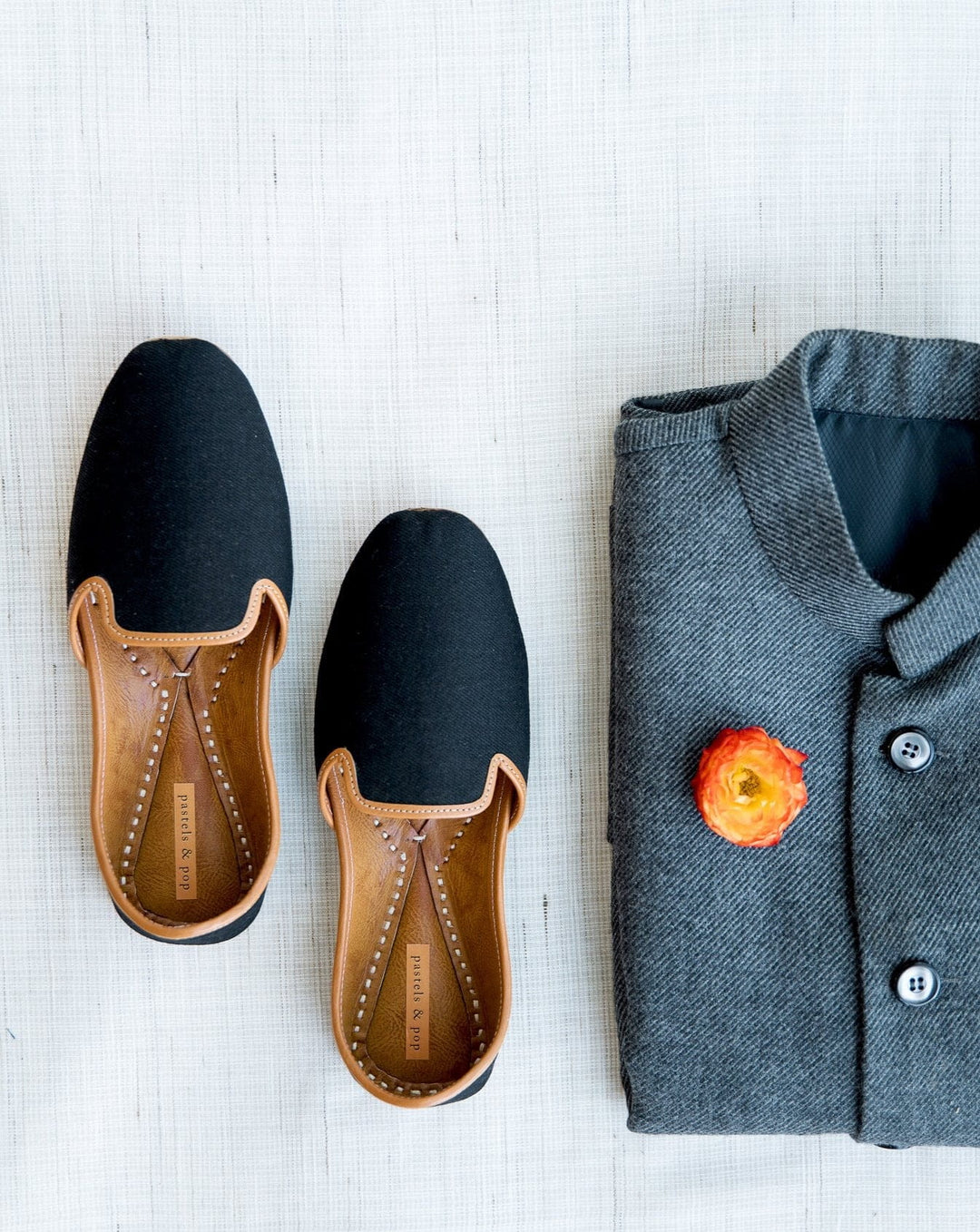 GABBAR - Black Denim Handcrafted Jutti
