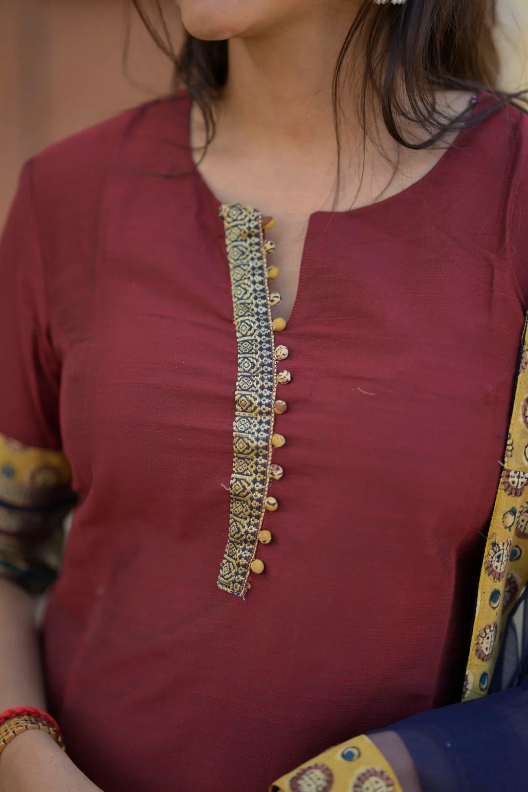 Earth and Sky - 2 piece Kurti and Dupatta Set | Made To Order
