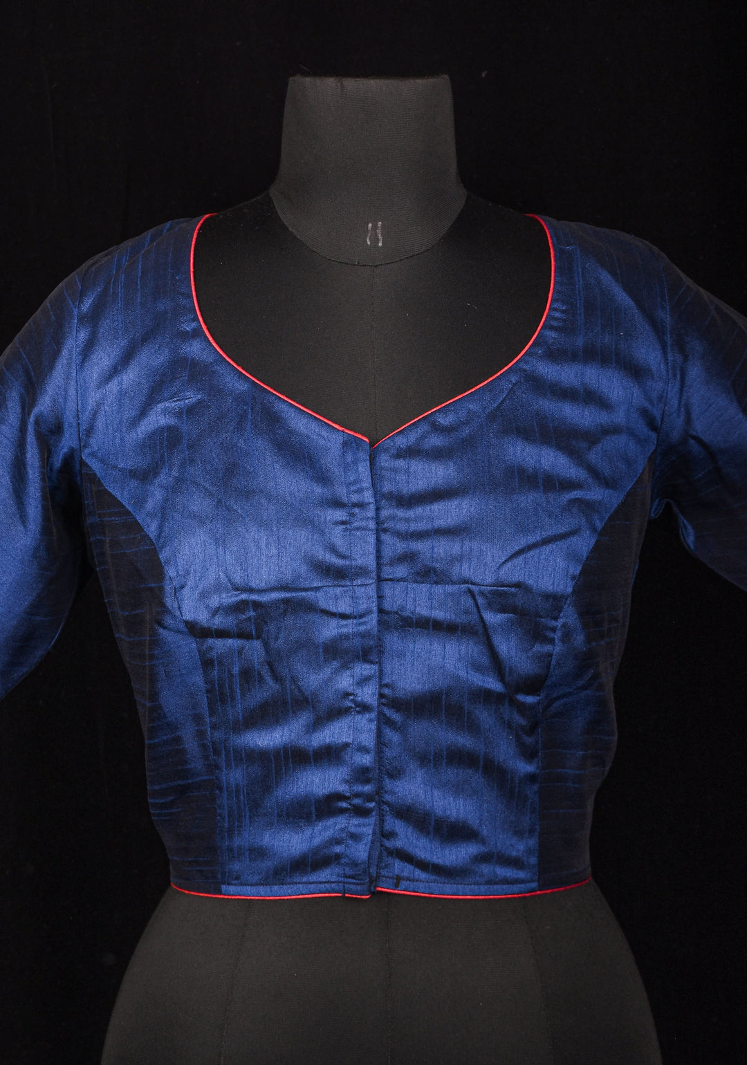 Size 42" Blue Krishna Hand Painted Blouse