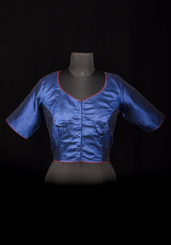Size 42" Blue Krishna Hand Painted Blouse
