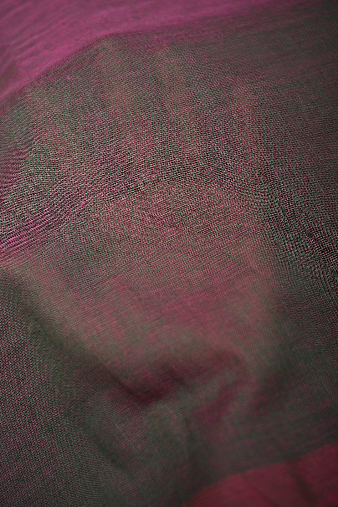 Green-Pink Dual tone Mercerized Mul Cotton Saree with  Long Tassels, No Blouse Piece | SHOBITAM