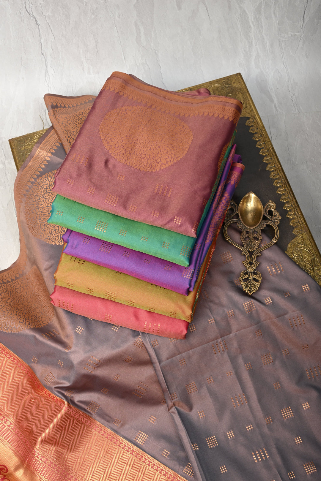 Discounted Bundle of 5 Semi Silk Assorted Sarees for Gift Giving