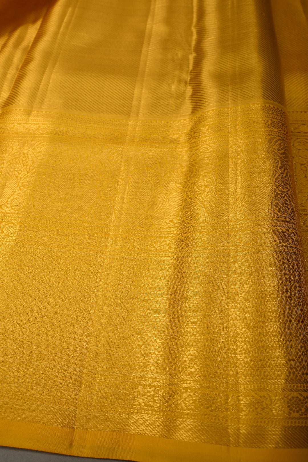 Rangkaat Style on Pure Kanjivaram Tissue Silk Saree with Meenakari Brocade and Contrast Zari Border | SILK MARK CERTIFIED | SHOBITAM
