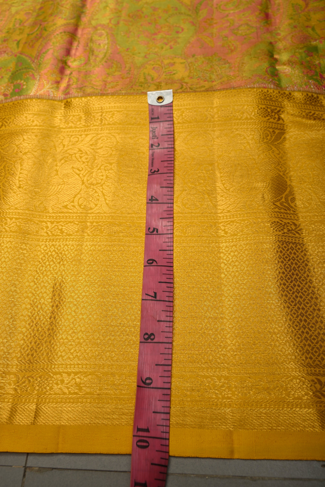 Green Rangkaat Design on Pure Kanjivaram Tissue Silk Saree with Meenakari Floral Brocade | SILK MARK CERTIFIED | SHOBITAM