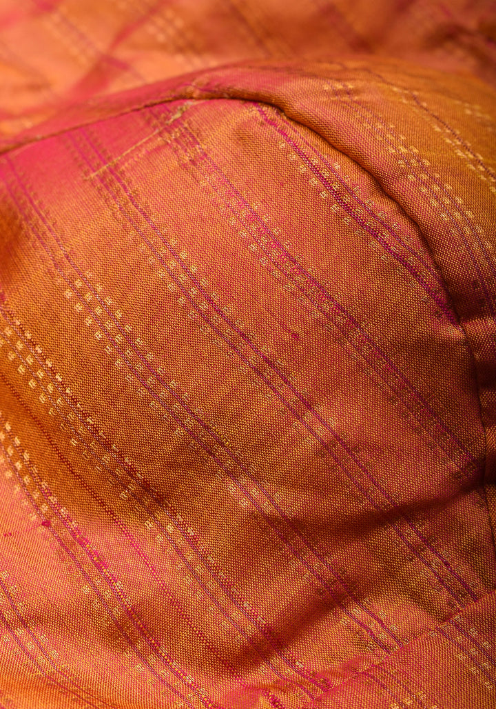 Kesari Mustard Pure Kanjivaram silk blouse with Berunda Hand Kundanwork , Made to Order