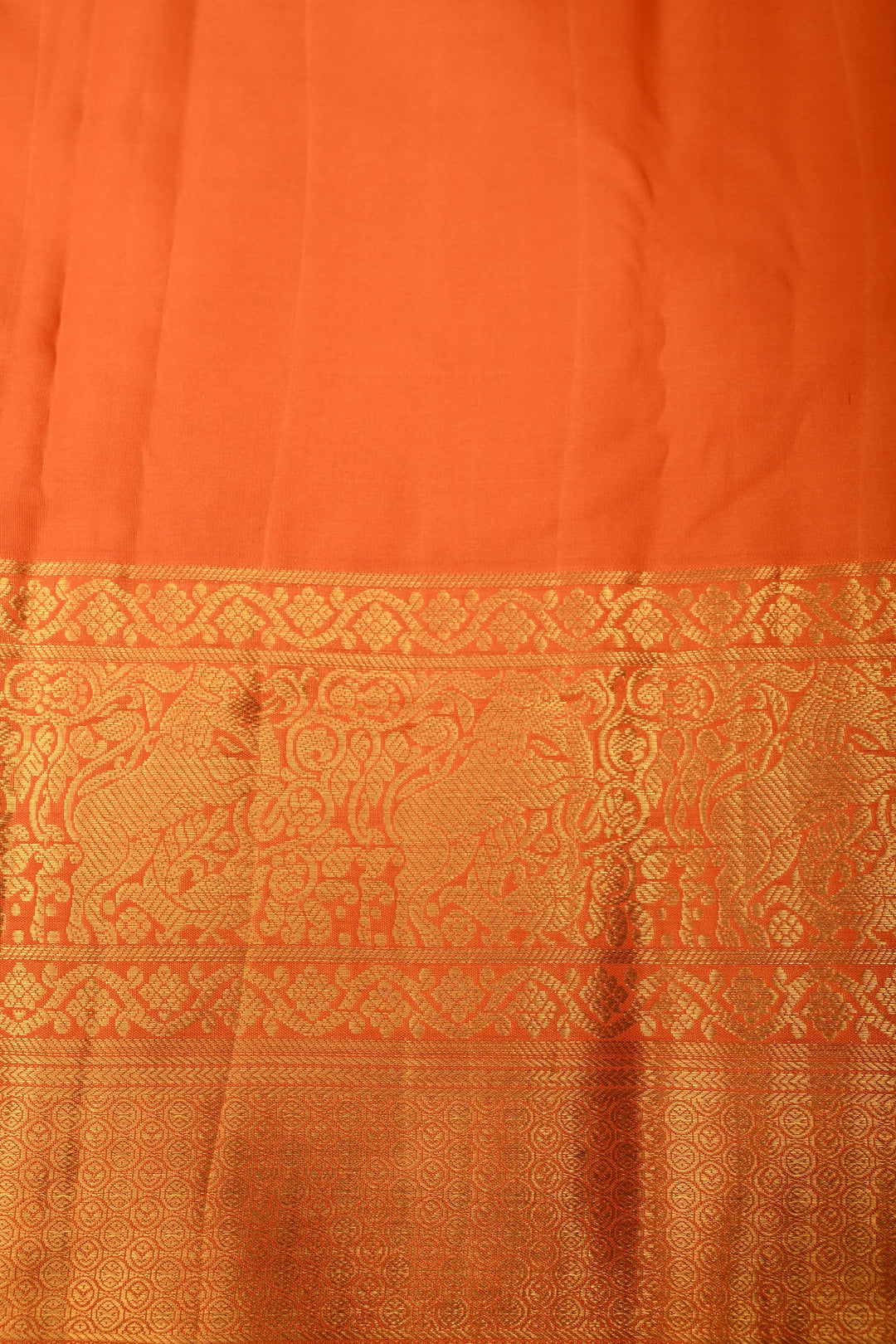 Beige Kanjivaram Tissue Silk Saree with Moroccan Trellis Design Brocade and Contrast Zari Border | SILK MARK CERTIFIED | SHOBITAM