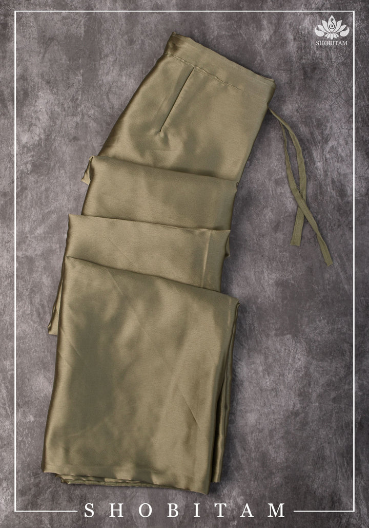 Premium Quality taupe ( browish Gray)  Satin Petticoat for saree,medium size