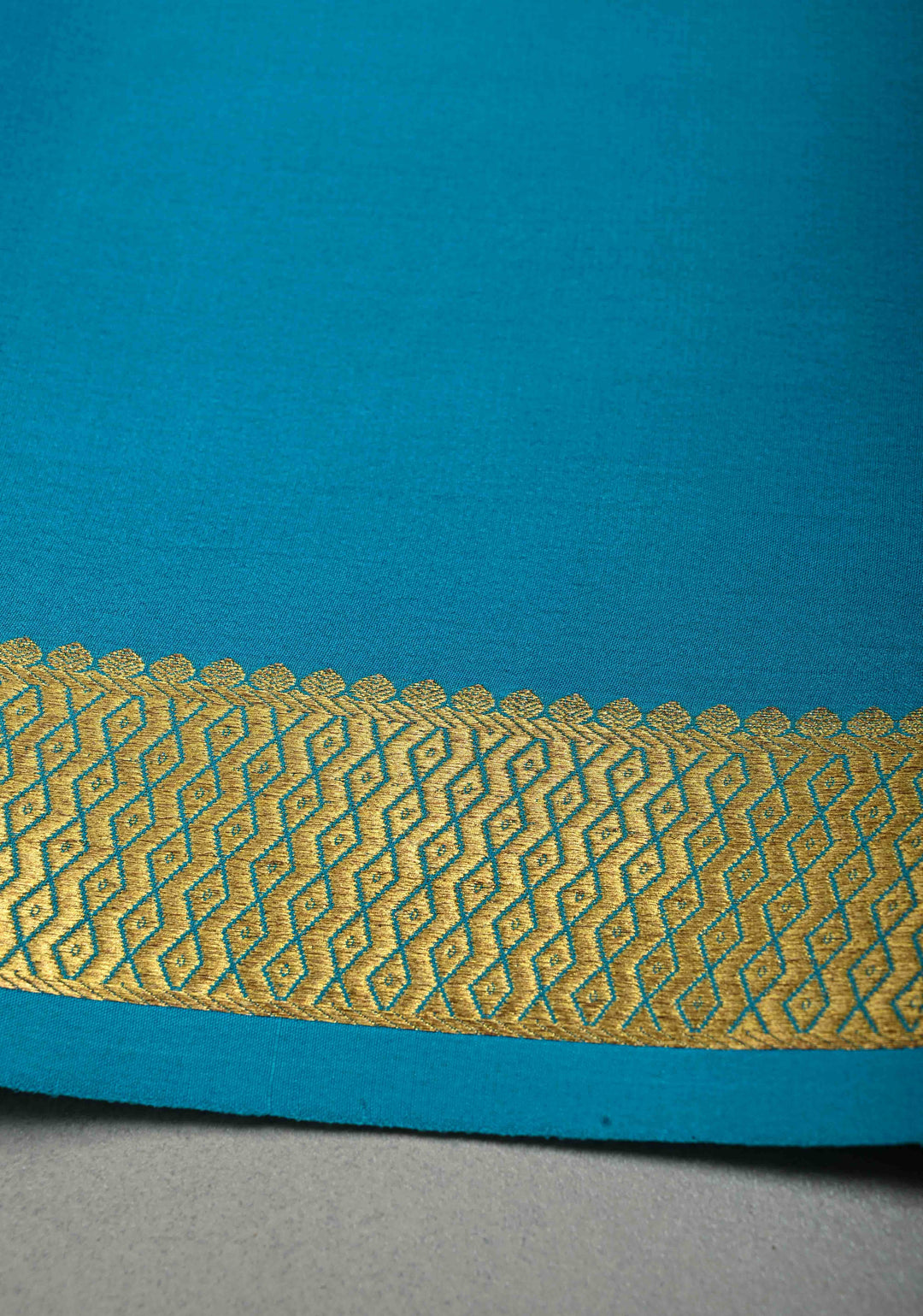 Royal Blue Pure Mysore Silk Saree with Zari Stripes and Zari Border  | SILK MARK CERTIFIED | SHOBITAM