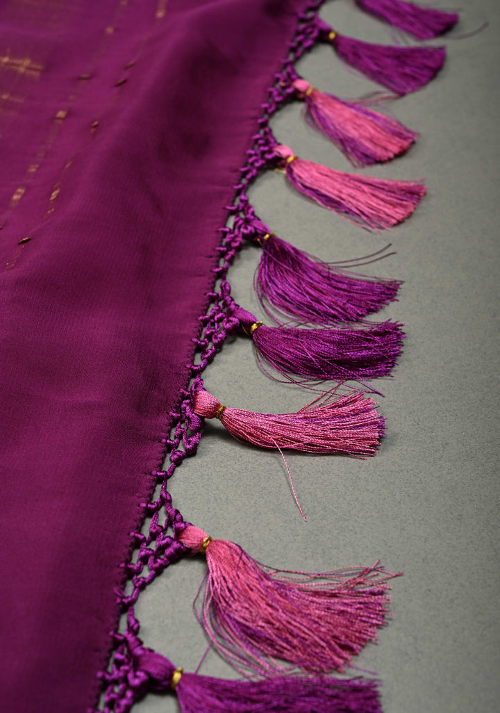 Rose Pink Pure Mysore Silk Saree with Cutwork Jaal, Zardosi Hand Work and Contrast Rettaipet Zari Border  | SILK MARK CERTIFIED | SHOBITAM